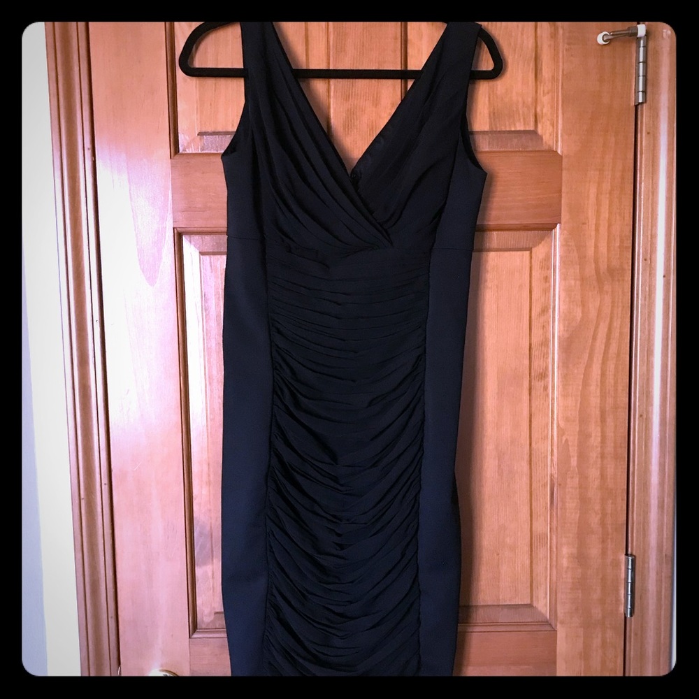 White House Black Market Black Dress sz 10